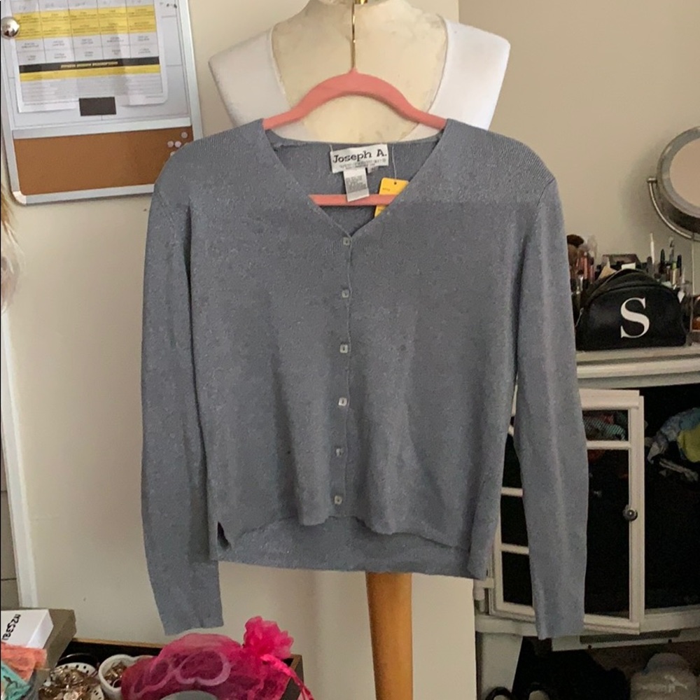 Metallic silver cardigan